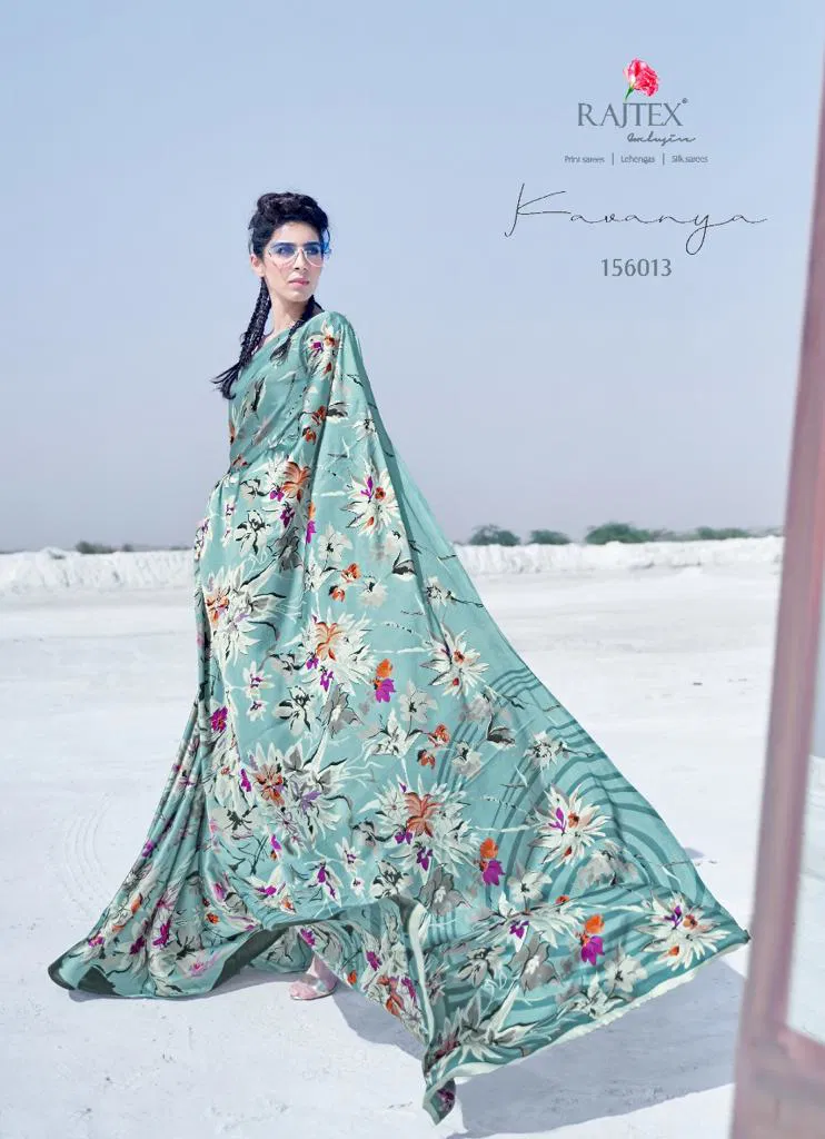 Rajtex Kavanya Silk Party Wear Japanese Satin Crape Saree Collection at Wholesale Price